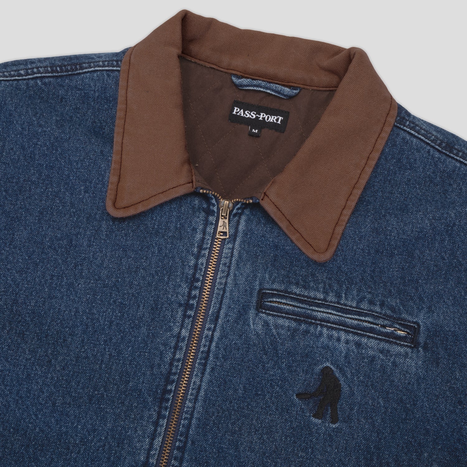 Pass~Port Recycled Denim Packers Jacket - Washed Dark Indigo