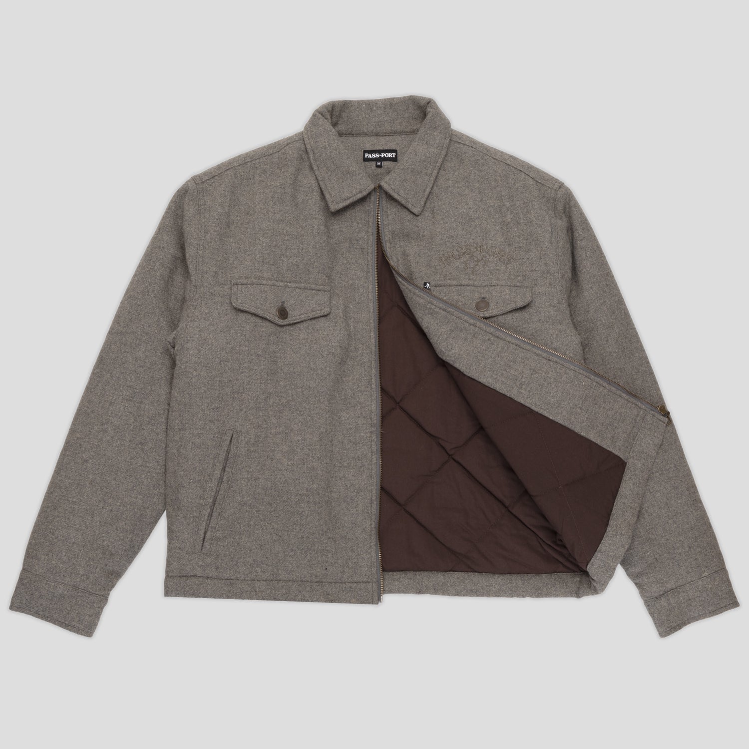 Pass~Port Arthur Wool Zip Jacket - Grey Marle