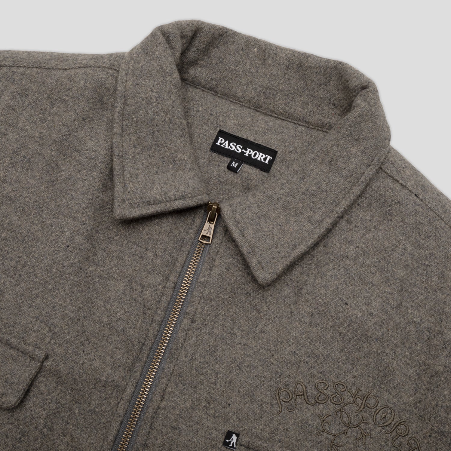 Pass~Port Arthur Wool Zip Jacket - Grey Marle