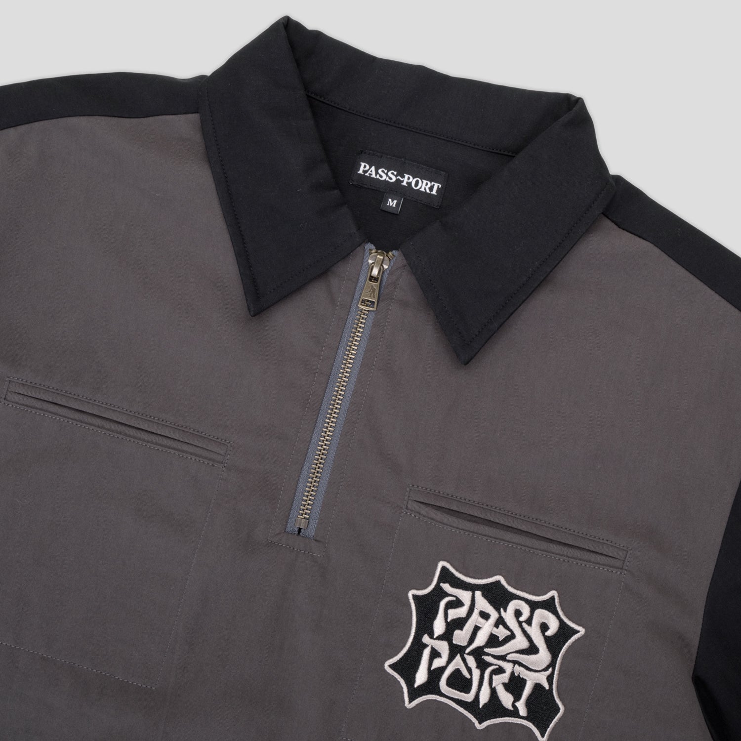 Pass~Port Glyph Packers 1/4 Zip Shirt - Black