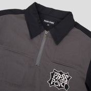 Pass~Port Glyph Packers 1/4 Zip Shirt - Black