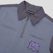 Pass~Port Glyph Packers 1/4 Zip Shirt - Navy