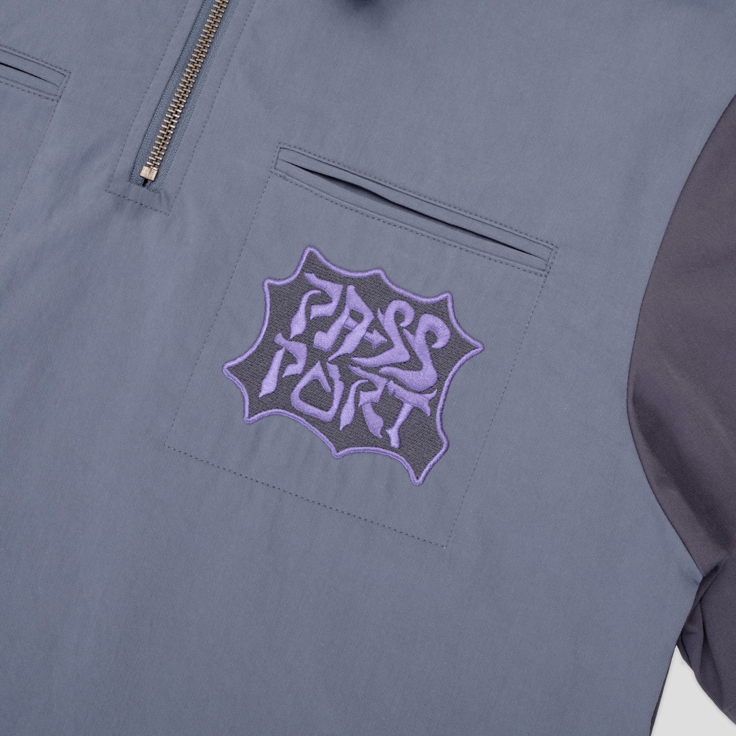 Pass~Port Glyph Packers 1/4 Zip Shirt - Navy