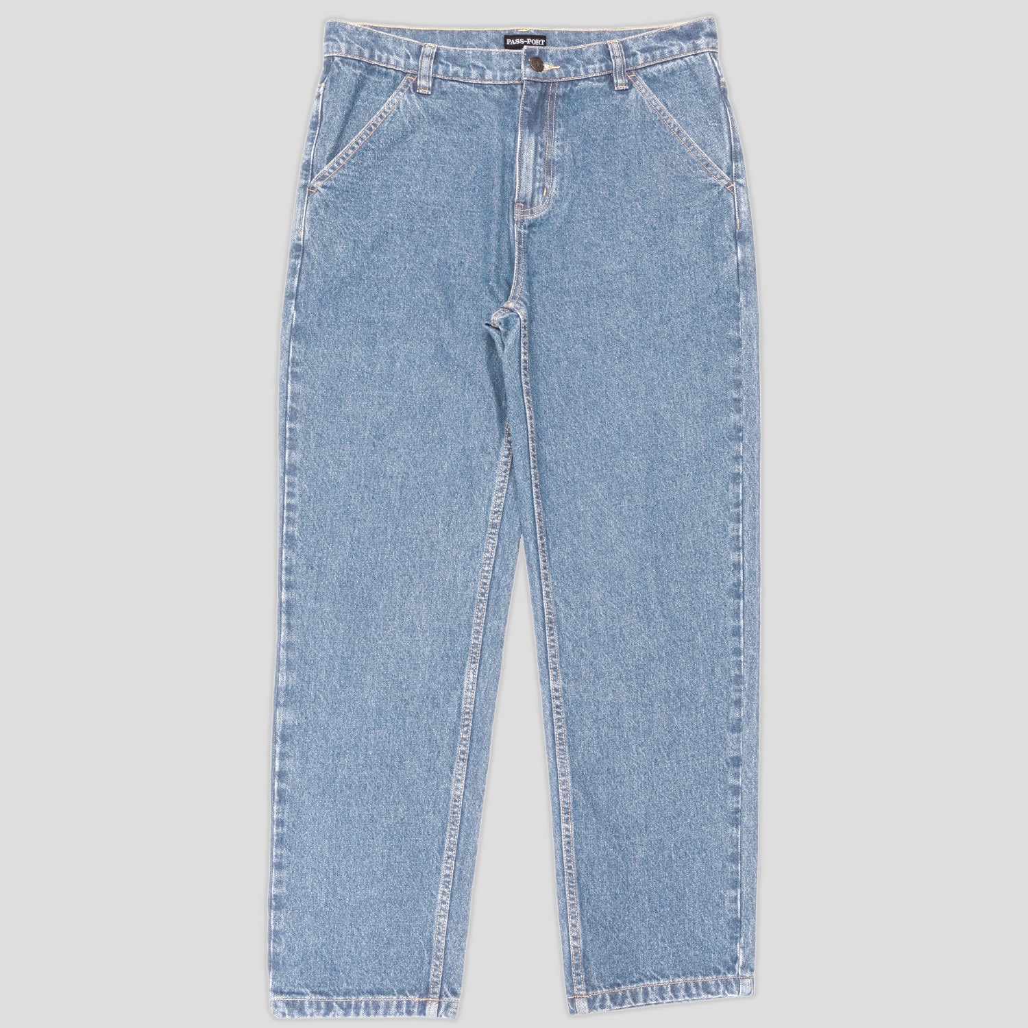 Pass~Port Workers Club Straight Leg Jean Washed Light Indigo