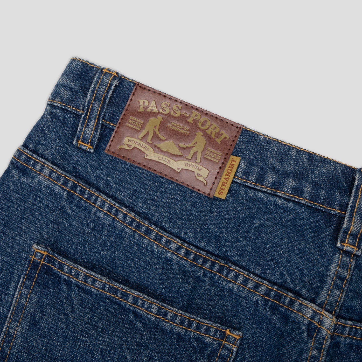 Pass~Port Workers Club Straight Leg Jean - Washed Dark Indigo