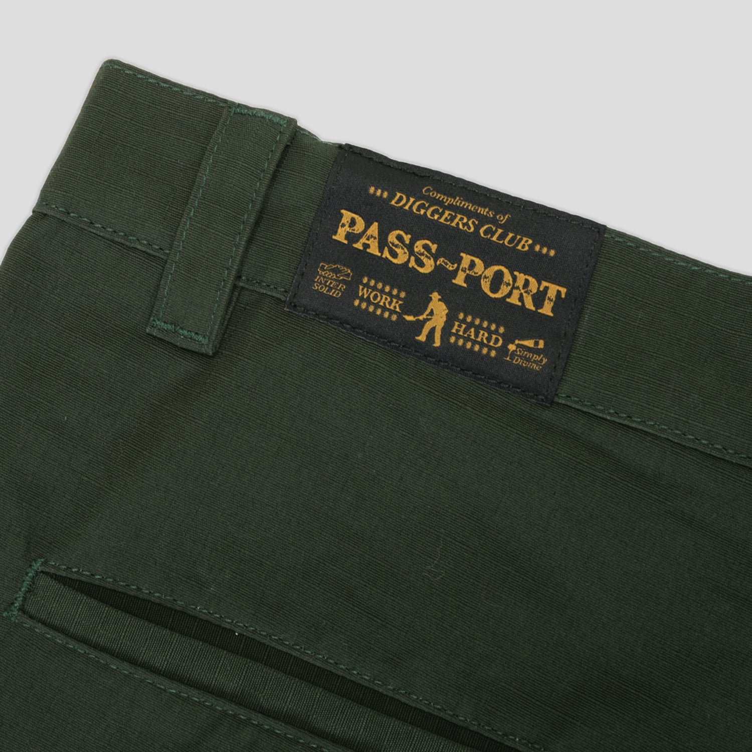 Pass~Port Ripstop Double Knee Diggers Club Pant - Dark Green