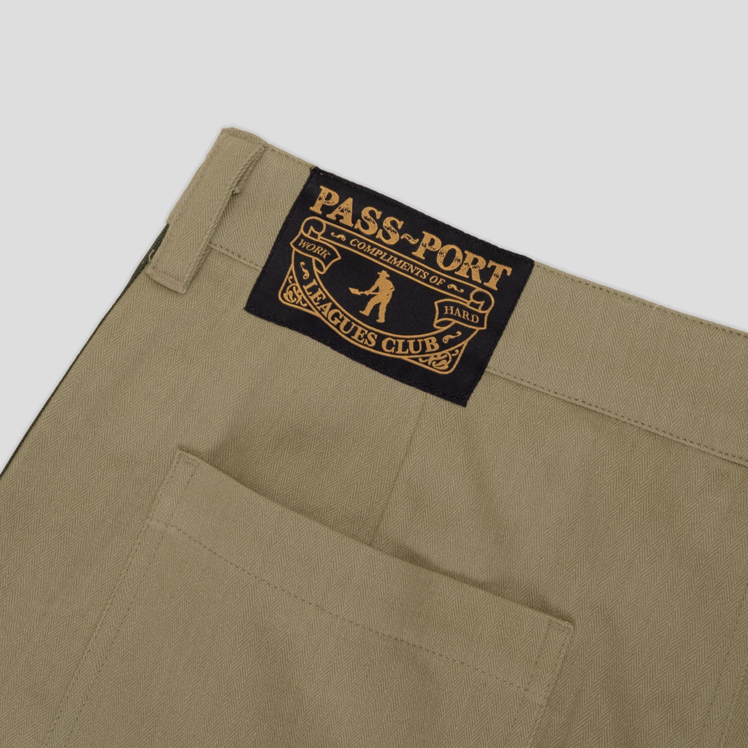 Pass~Port Herringbone Leagues Club Stripe Short - Stone / Black
