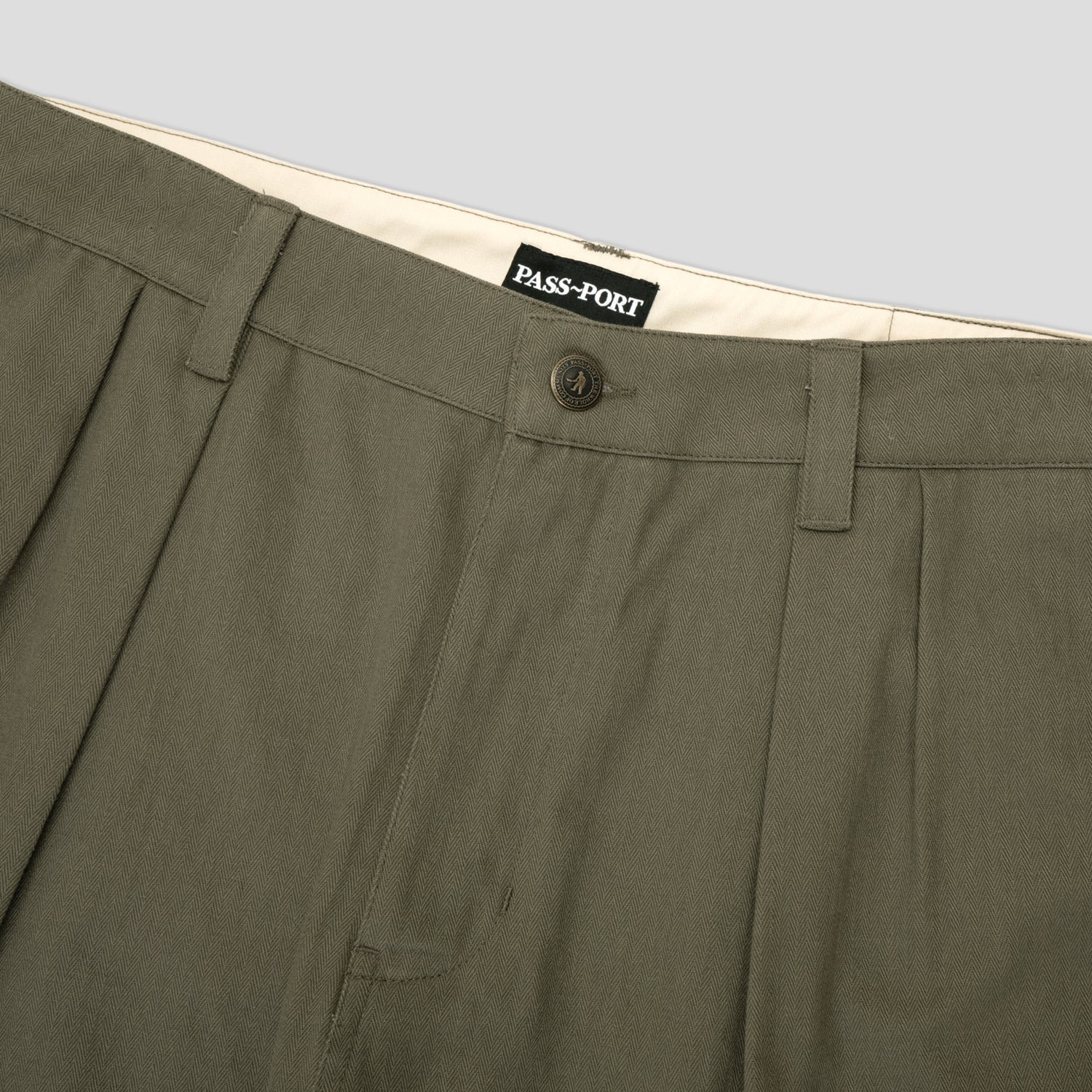 Pass~Port Herringbone Leagues Club Stripe Short - Olive / Black