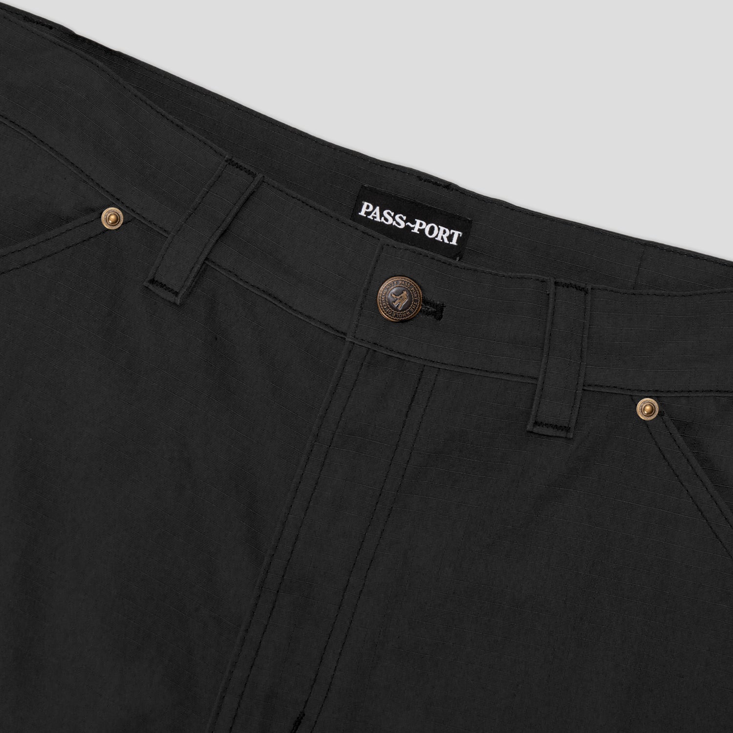 Pass~Port Ripstop Double Knee Diggers Club Short - Black