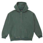 Pass~Port Solid Workers Zip Hood - Washed Forest Green