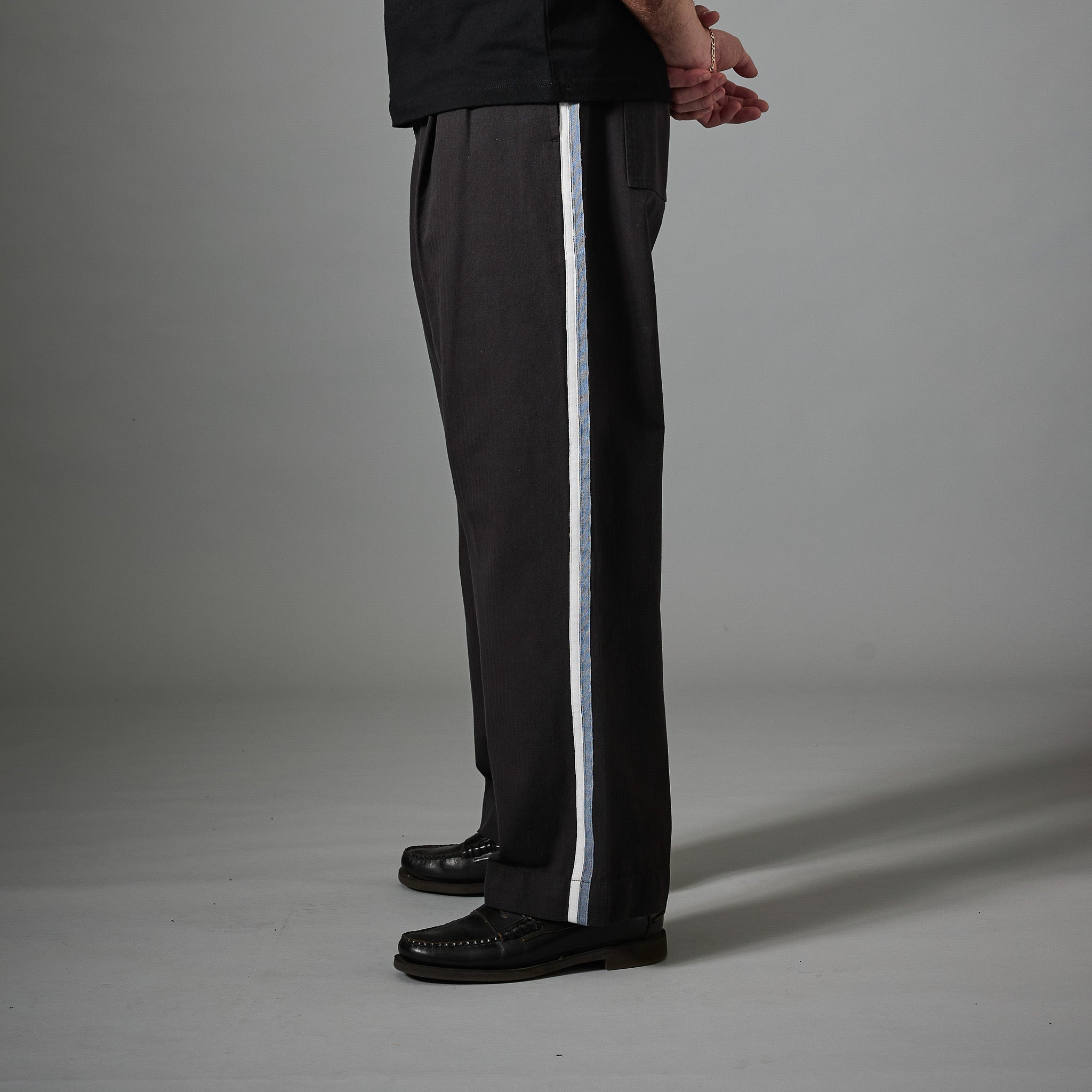 Pass~Port Herringbone Leagues Club Stripe Pant - Vintage Black