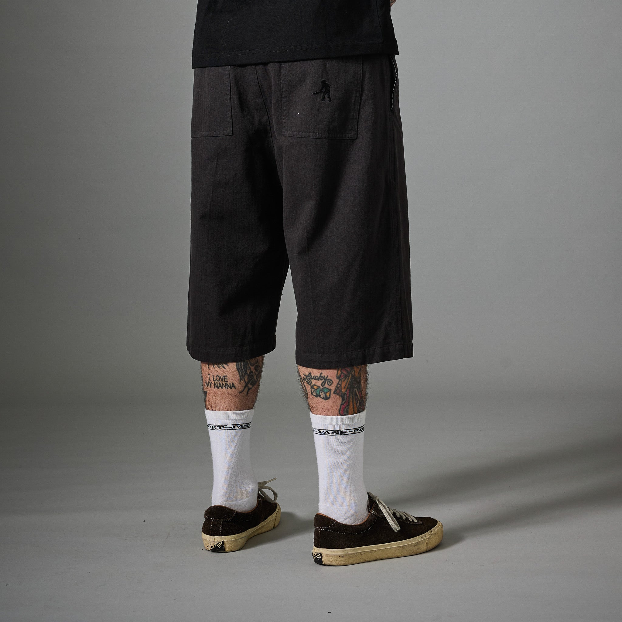Pass~Port Herringbone Leagues Club Short - Vintage Black – Pass