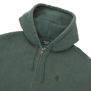 Pass~Port Solid Workers Zip Hood - Washed Forest Green