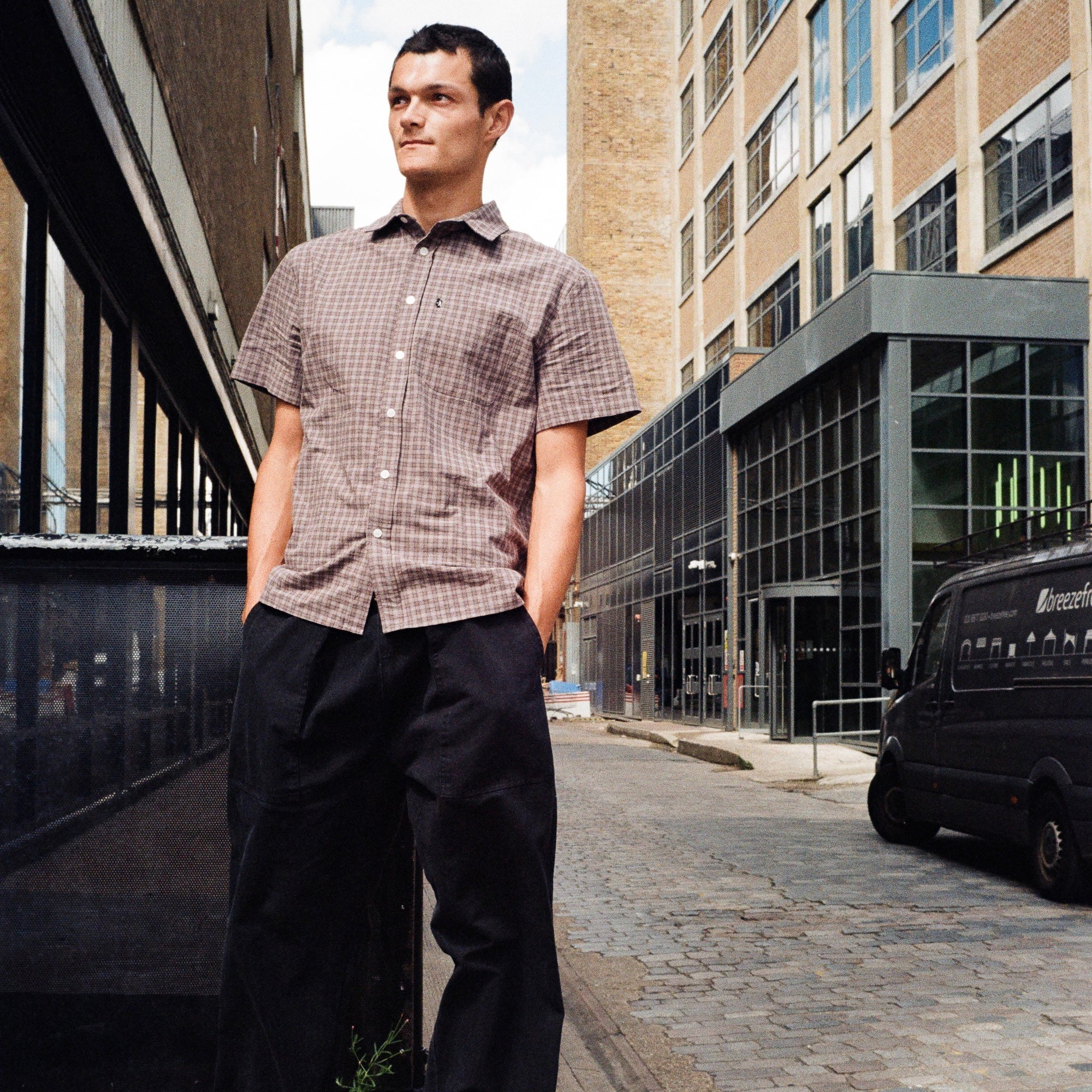 Pass~Port Workers Check Short Sleeve Shirt - Sangria