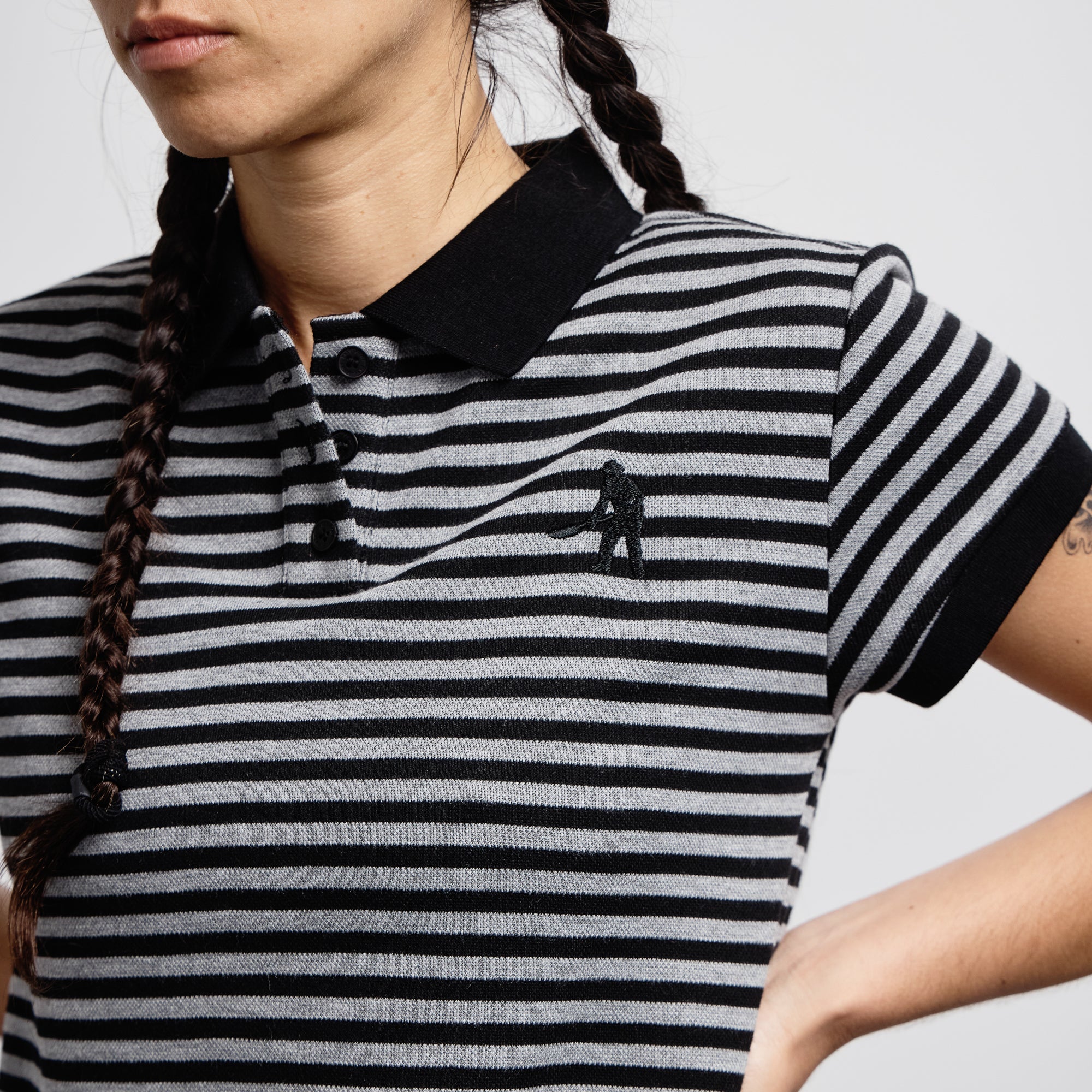 Pass~Port Striped Baby Polo - Black