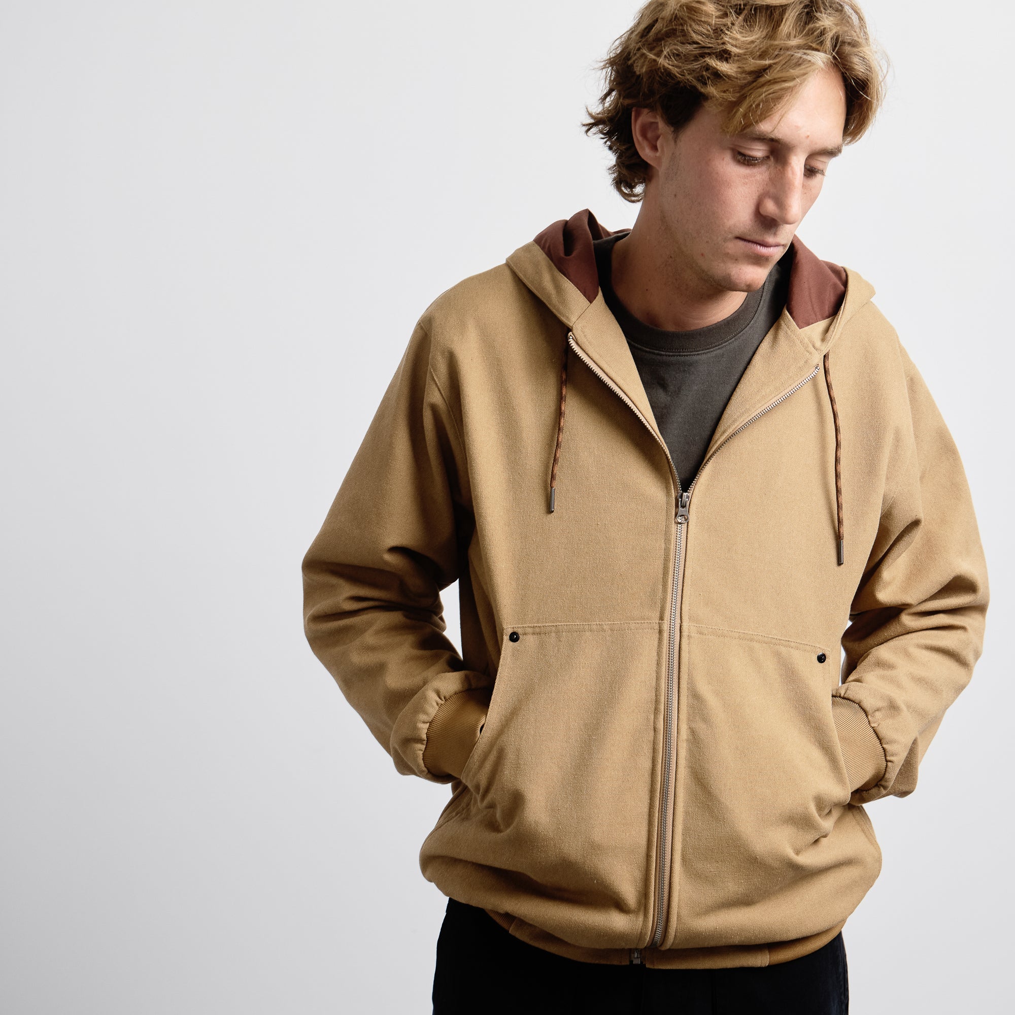 Pass~Port Diggers Zip Hood - Camel