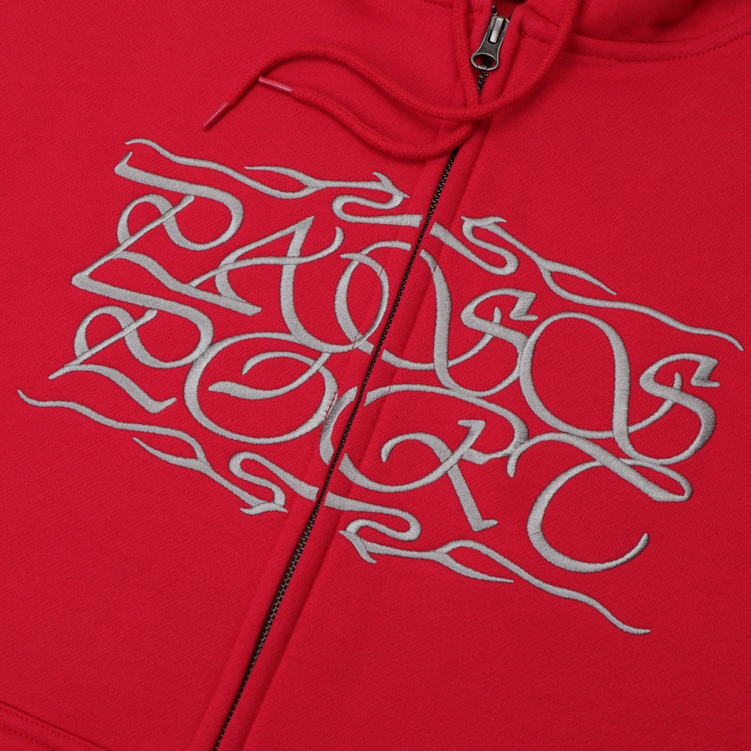 Pass~Port Calligraphy Zip Hood - Red