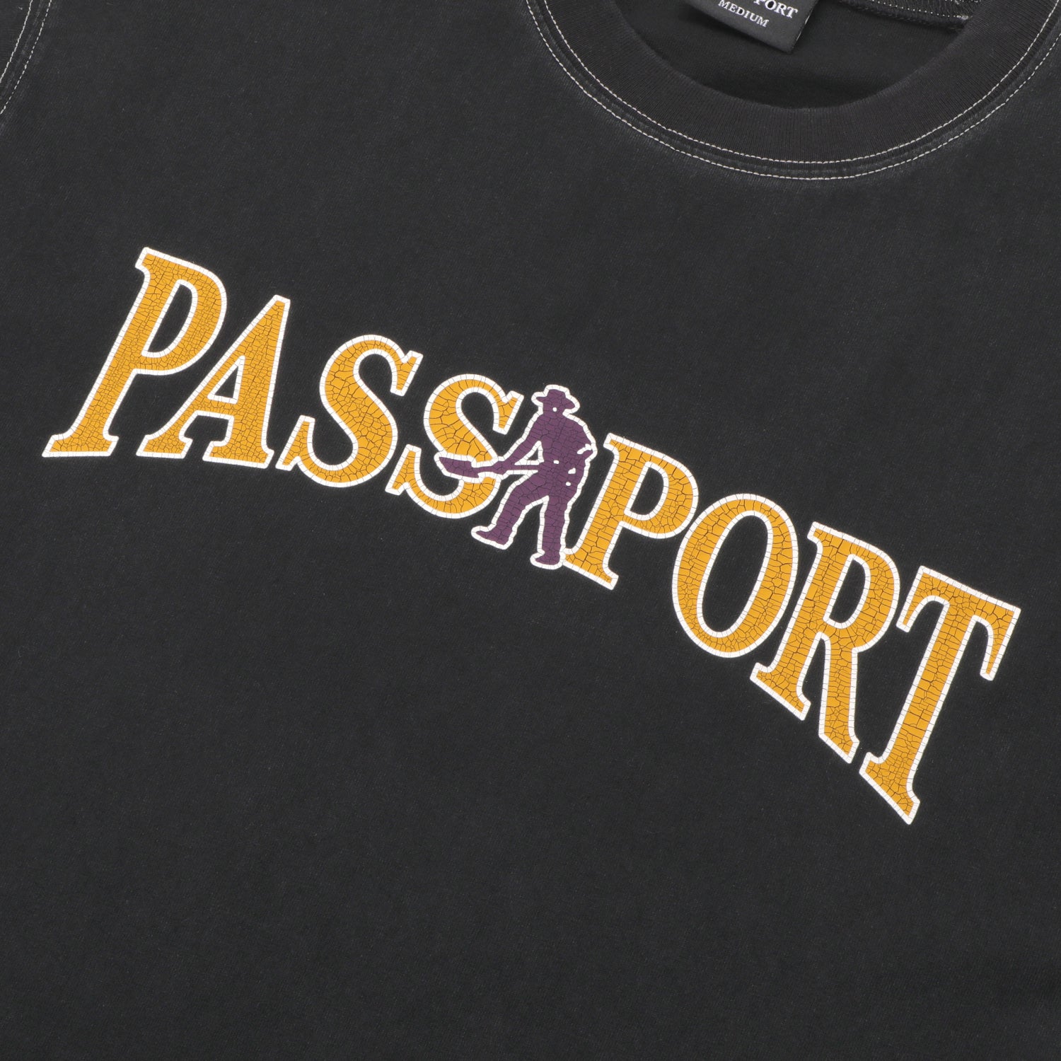 Pass~Port Official Contrast Tee - Washed Black