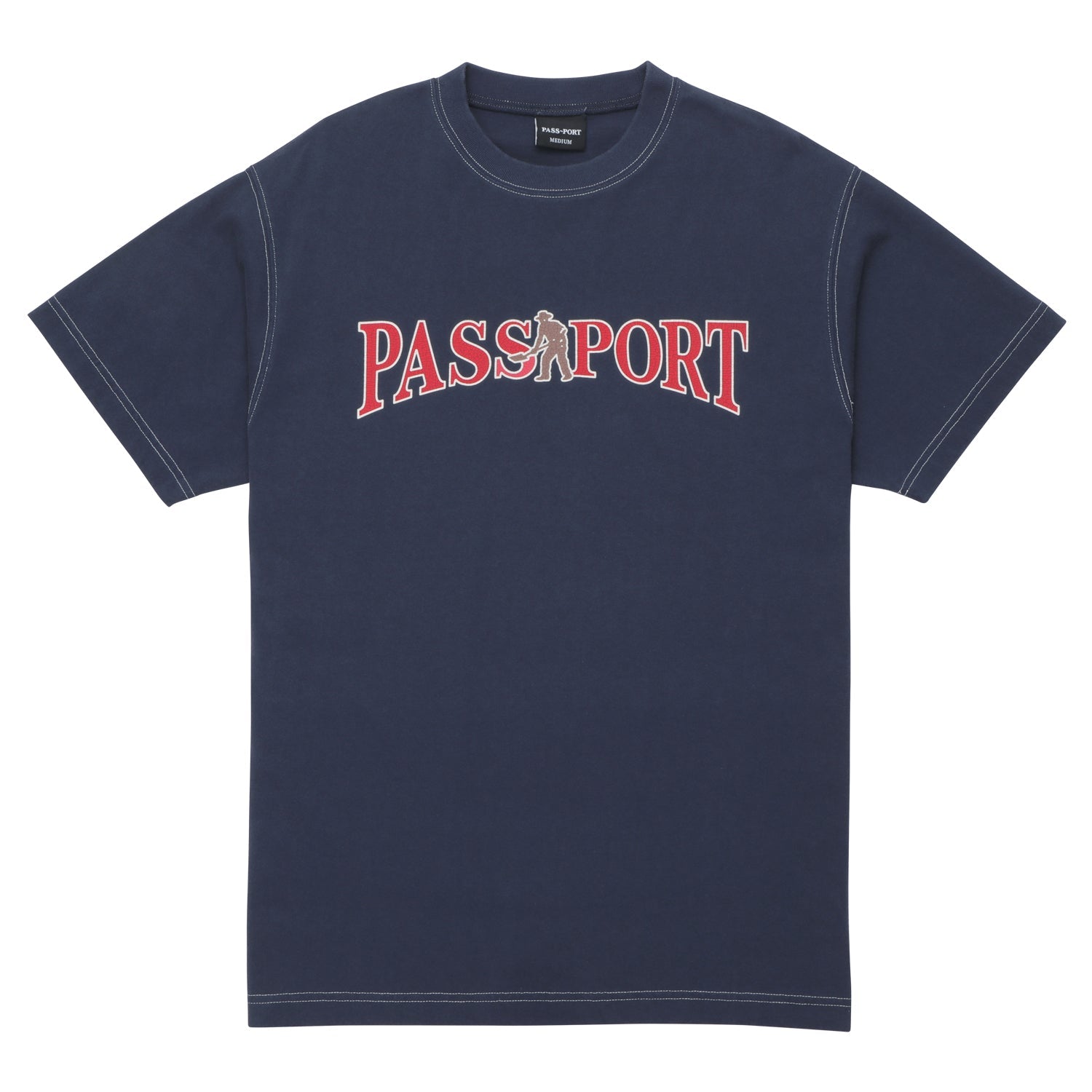 Pass~Port Official Contrast Tee - Washed Navy