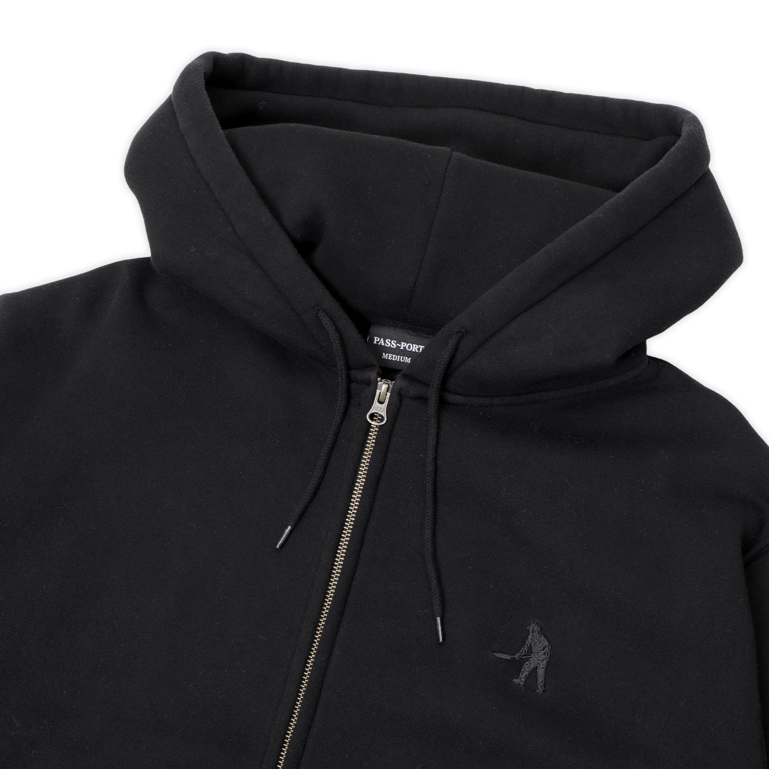Pass~Port Solid Workers Zip Hood - Black