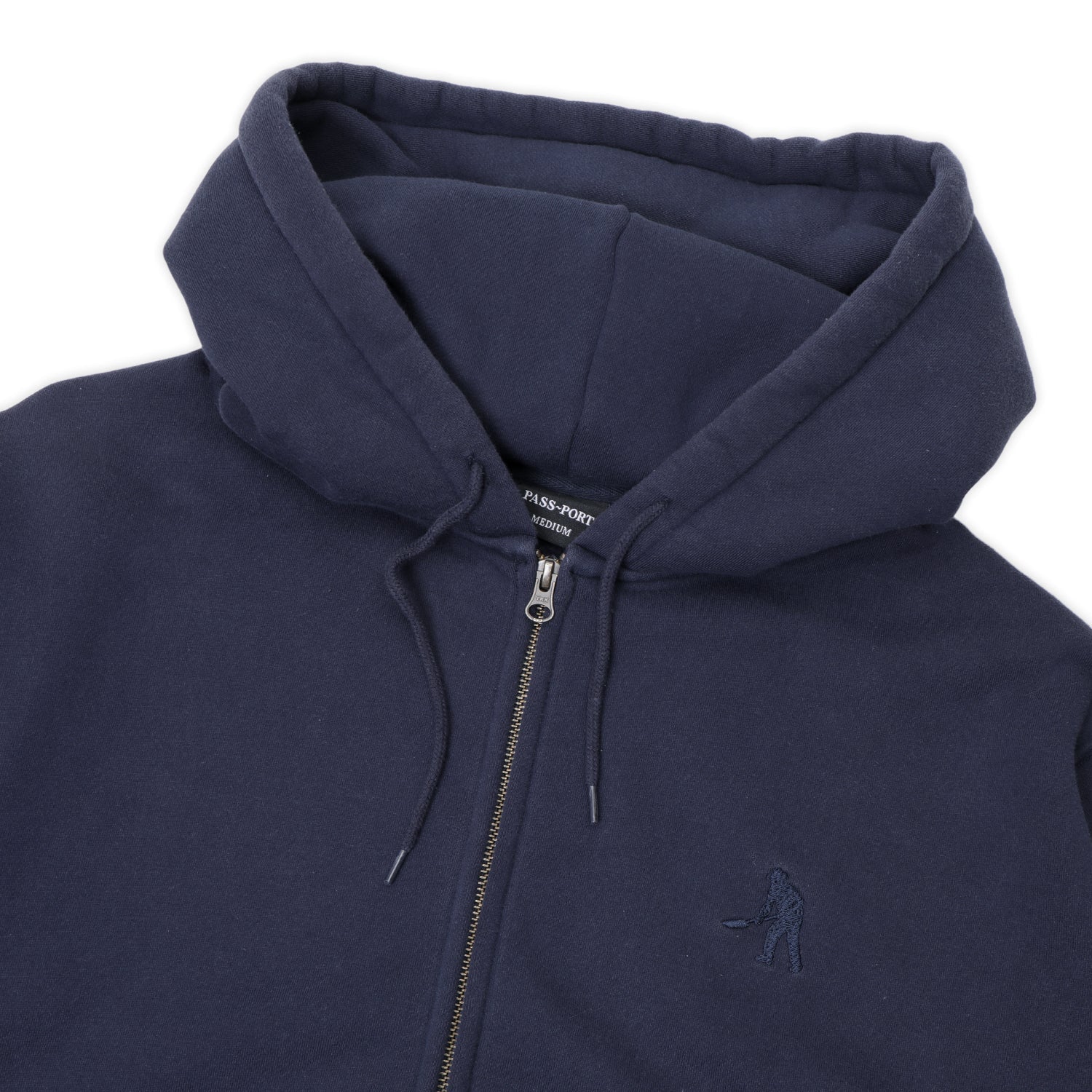 Pass~Port Solid Workers Zip Hood - Navy