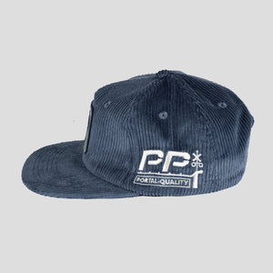 Pass~Port Long Con Workers Cap - Washed Royal Blue