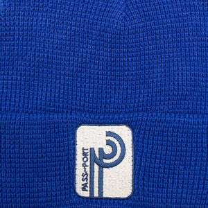 Pass~Port Long Con Waffle Knit Beanie - Royal Blue