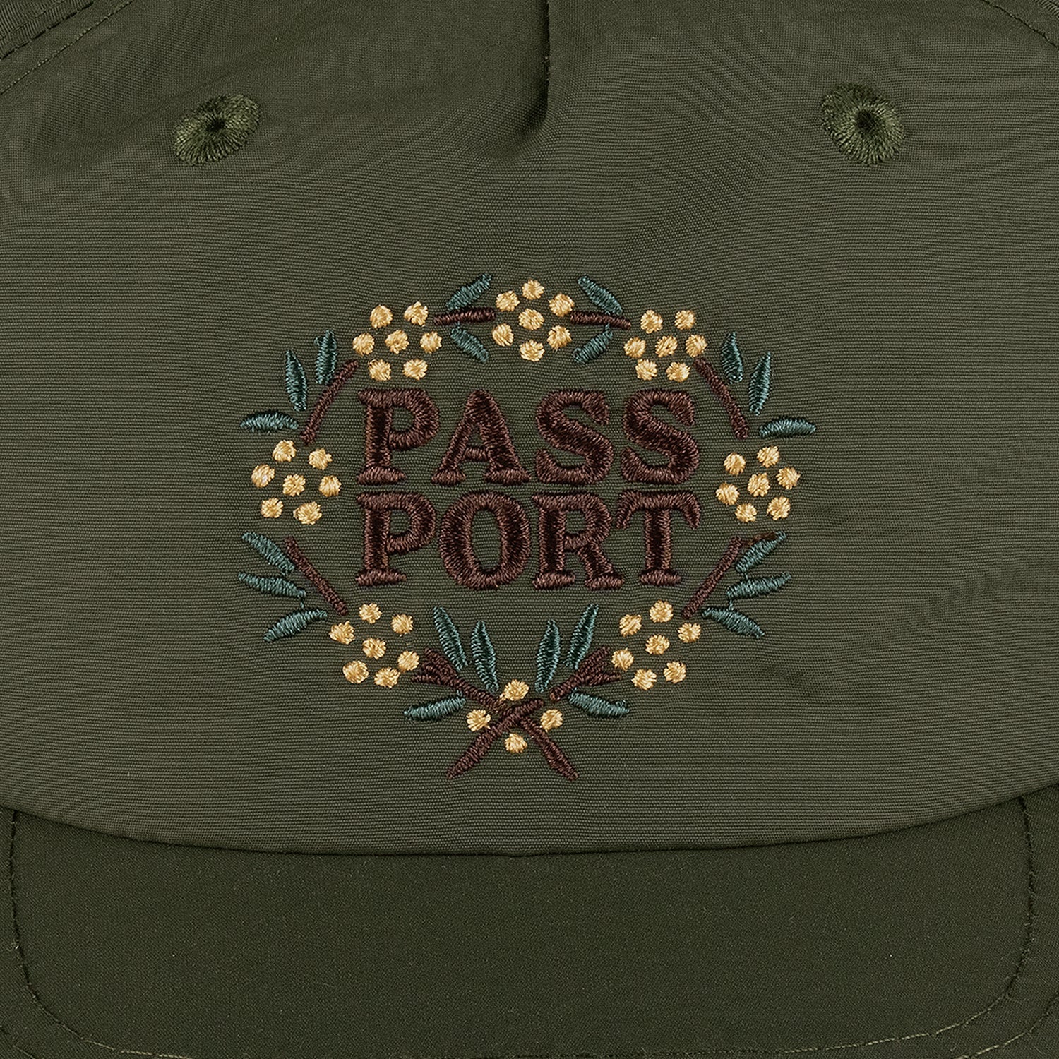 Pass~Port Wattle RPET Workers Cap - Military / Chocolate