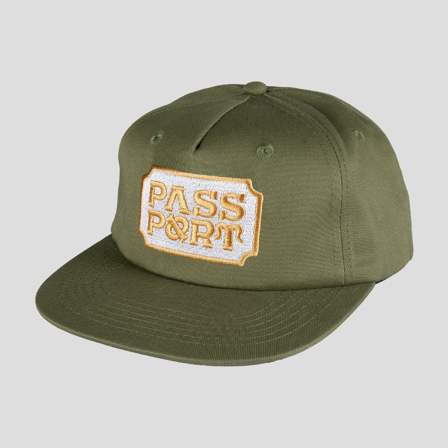 Pass~Port Yearbook Logo Workers Cap - Military