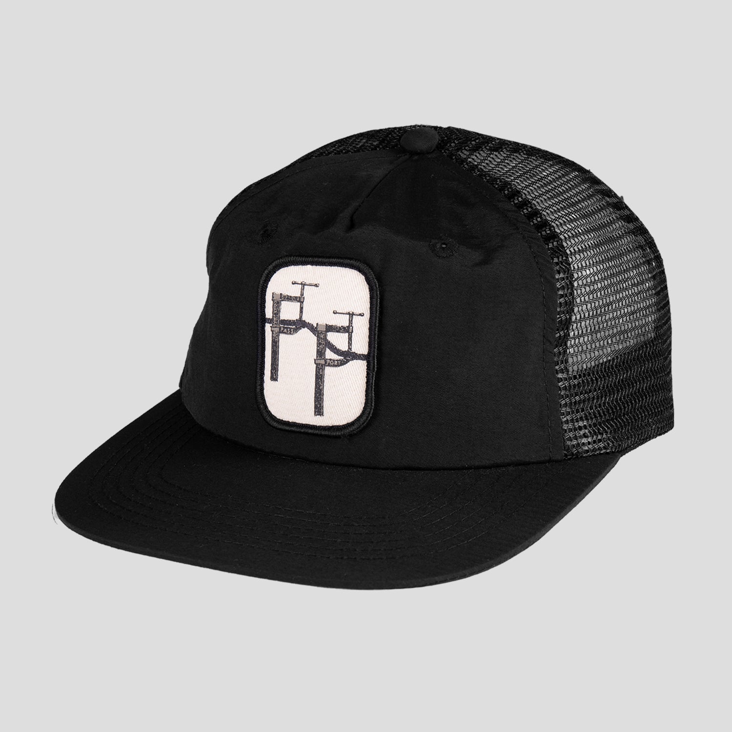 Pass~Port Re~Bar RPET Workers Trucker Cap - Black