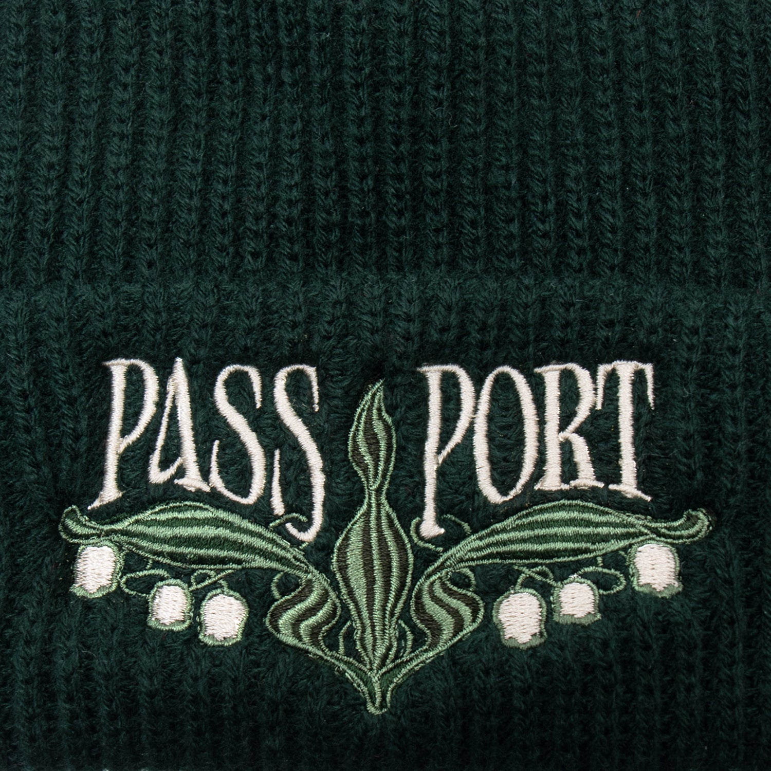 【PASS〜PORT】Lily of The Valley Beanie ユニセックス Pass~Port Lily of The Valley Beanie - Dark Green – Pass~Port USA