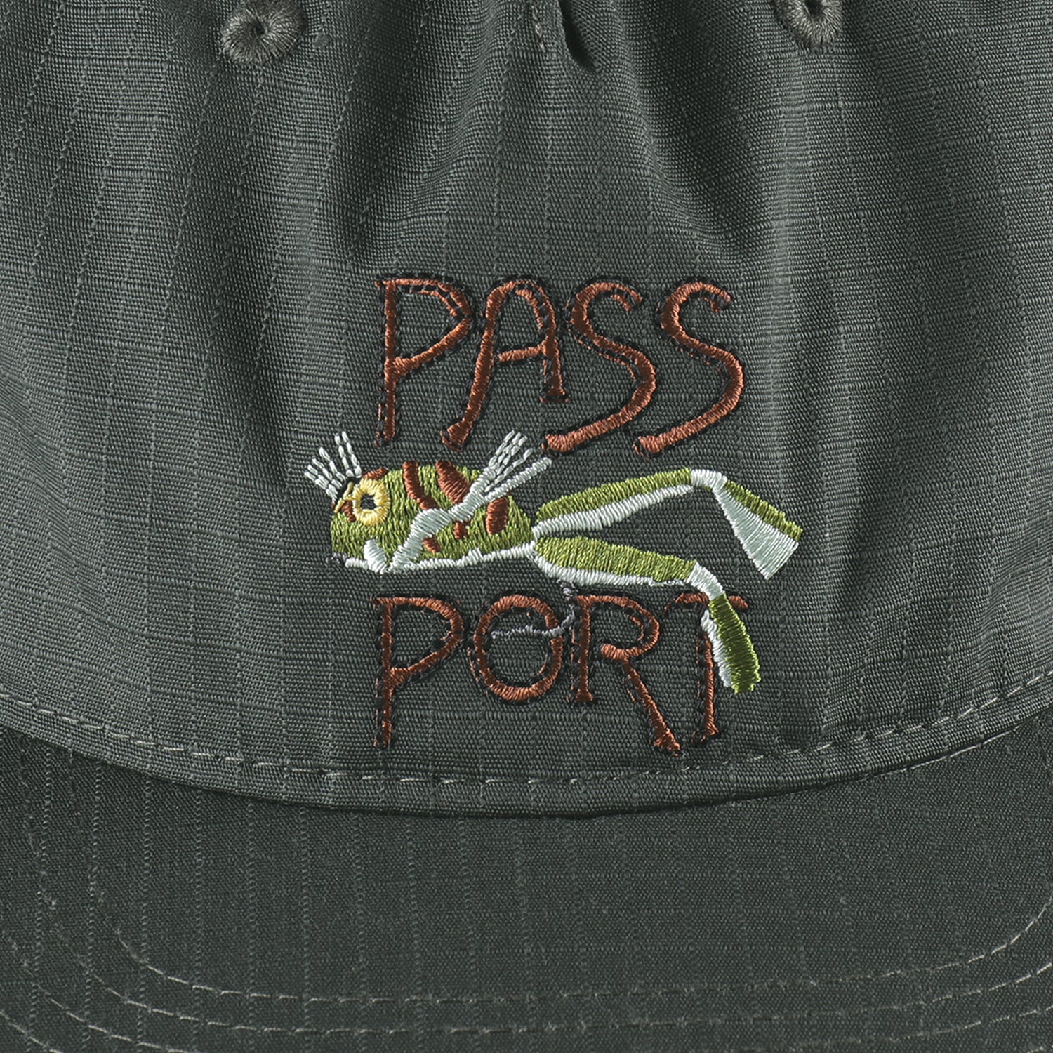 Pass~Port Frog Lure Ripstop Workers Cap - Moss – Pass~Port USA