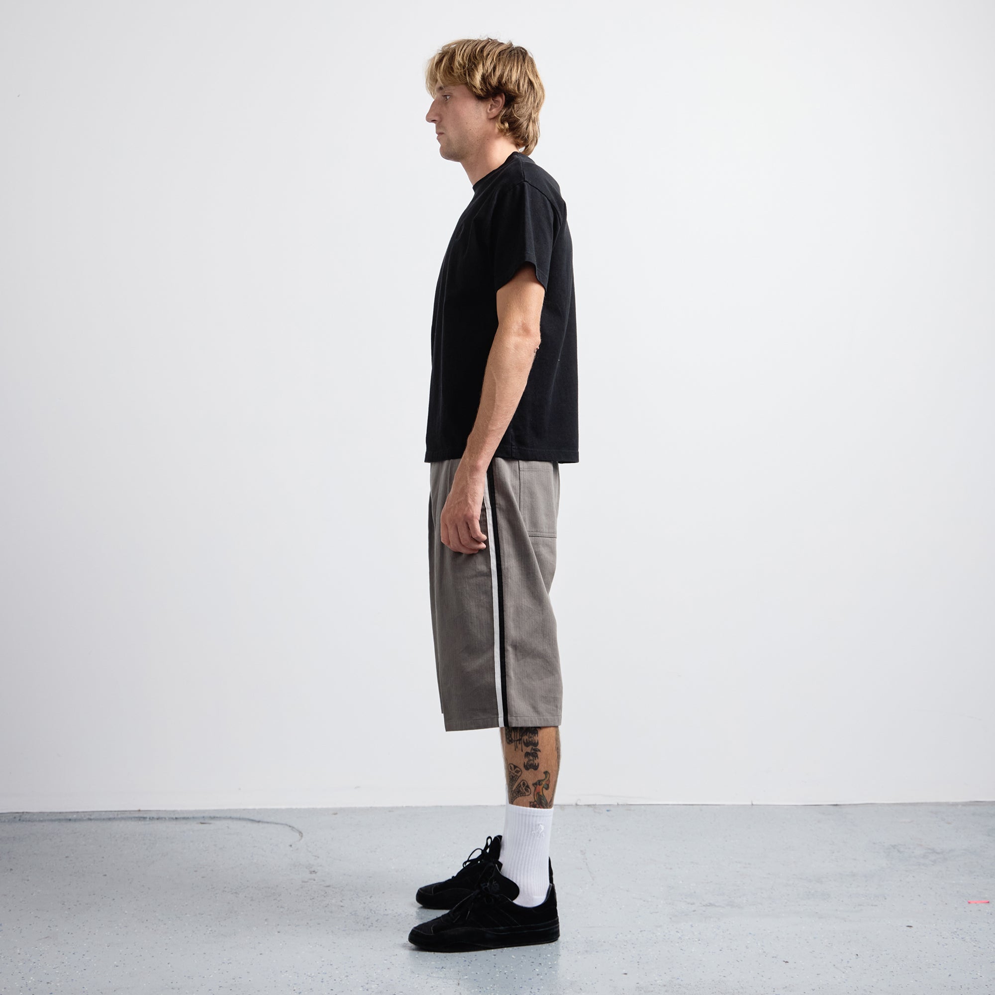 Pass~Port Leagues Club Short - Side Stripe Grey