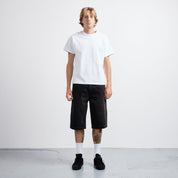 Pass~Port Workers Club 3/4 Jean Short - Faded Wash Black