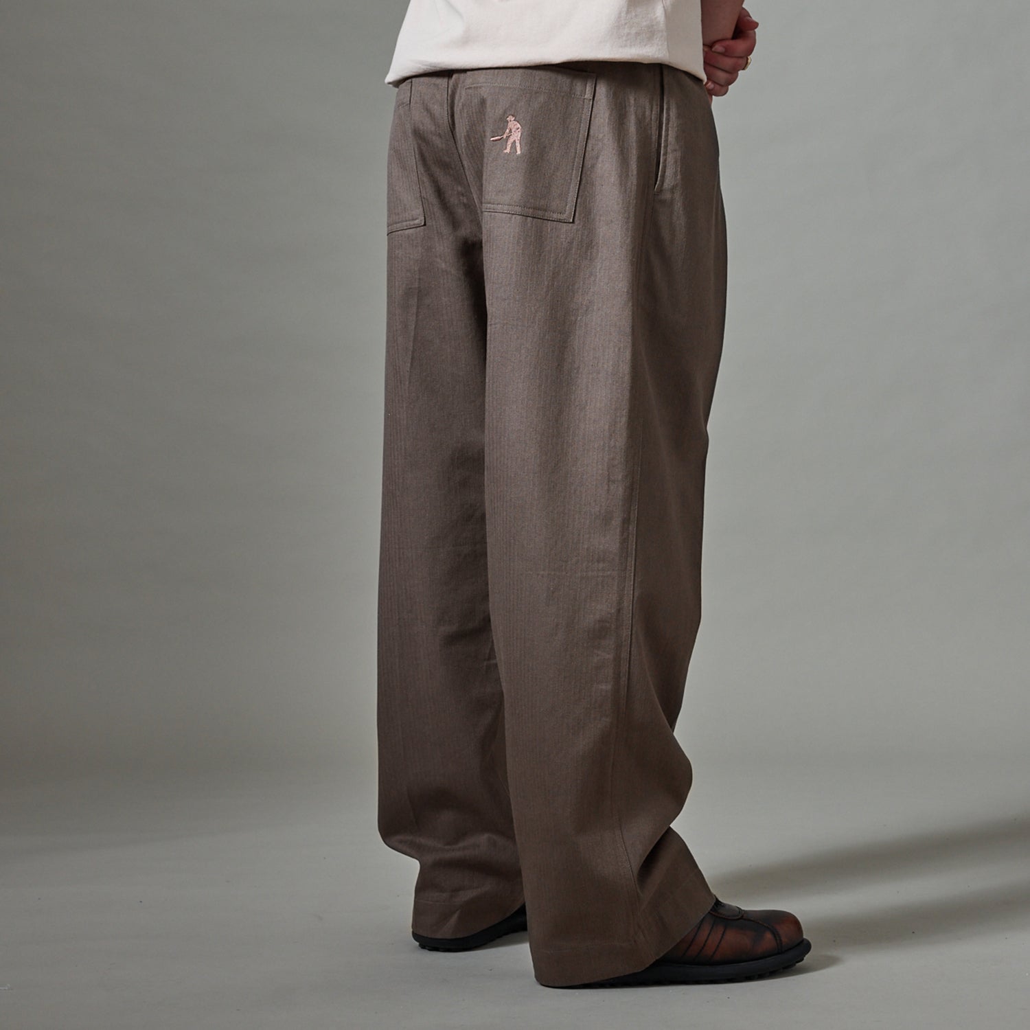 Pass~Port Herringbone Leagues Club Pant - Dusty Brown