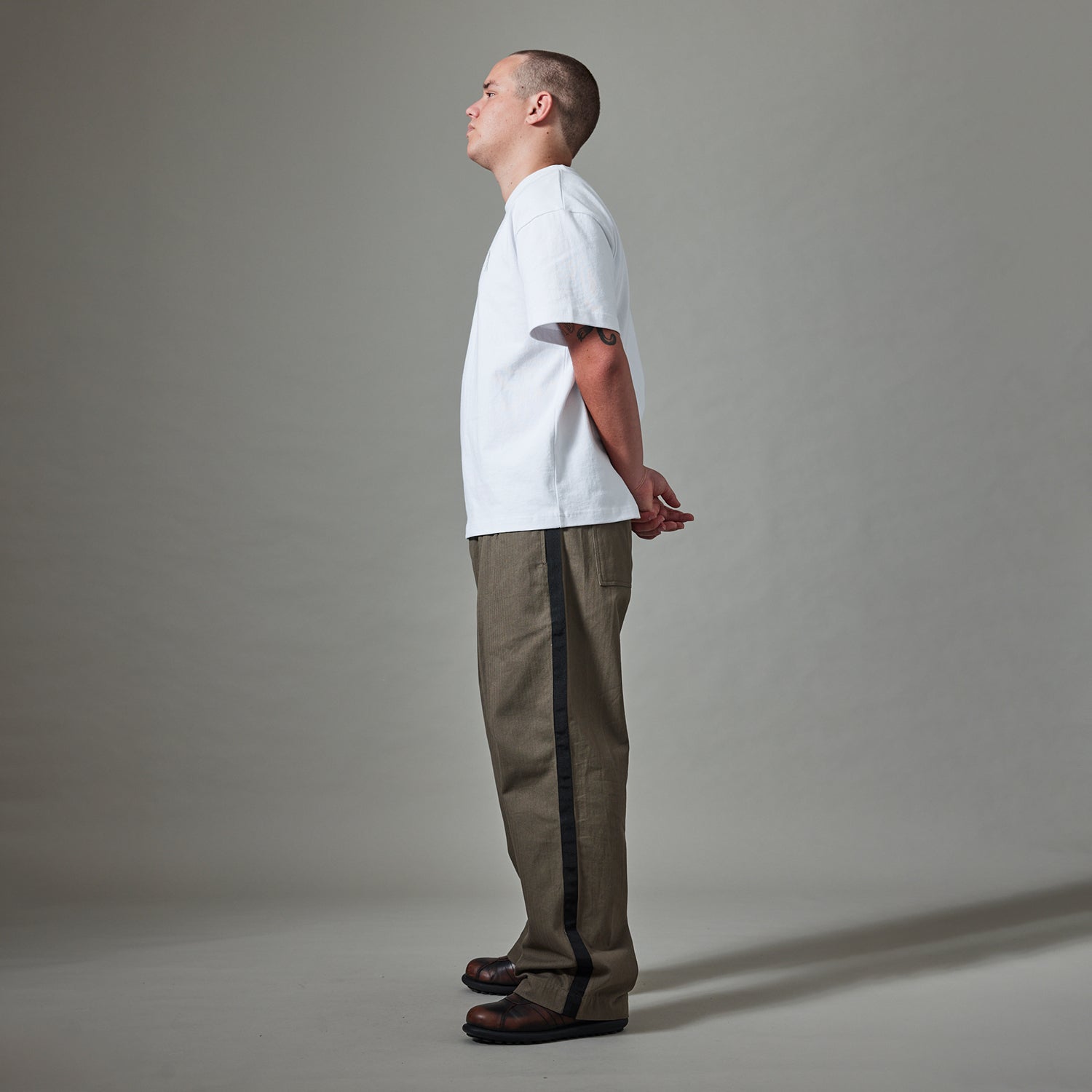 Pass~Port Herringbone Leagues Club Stripe Pant - Olive / Black