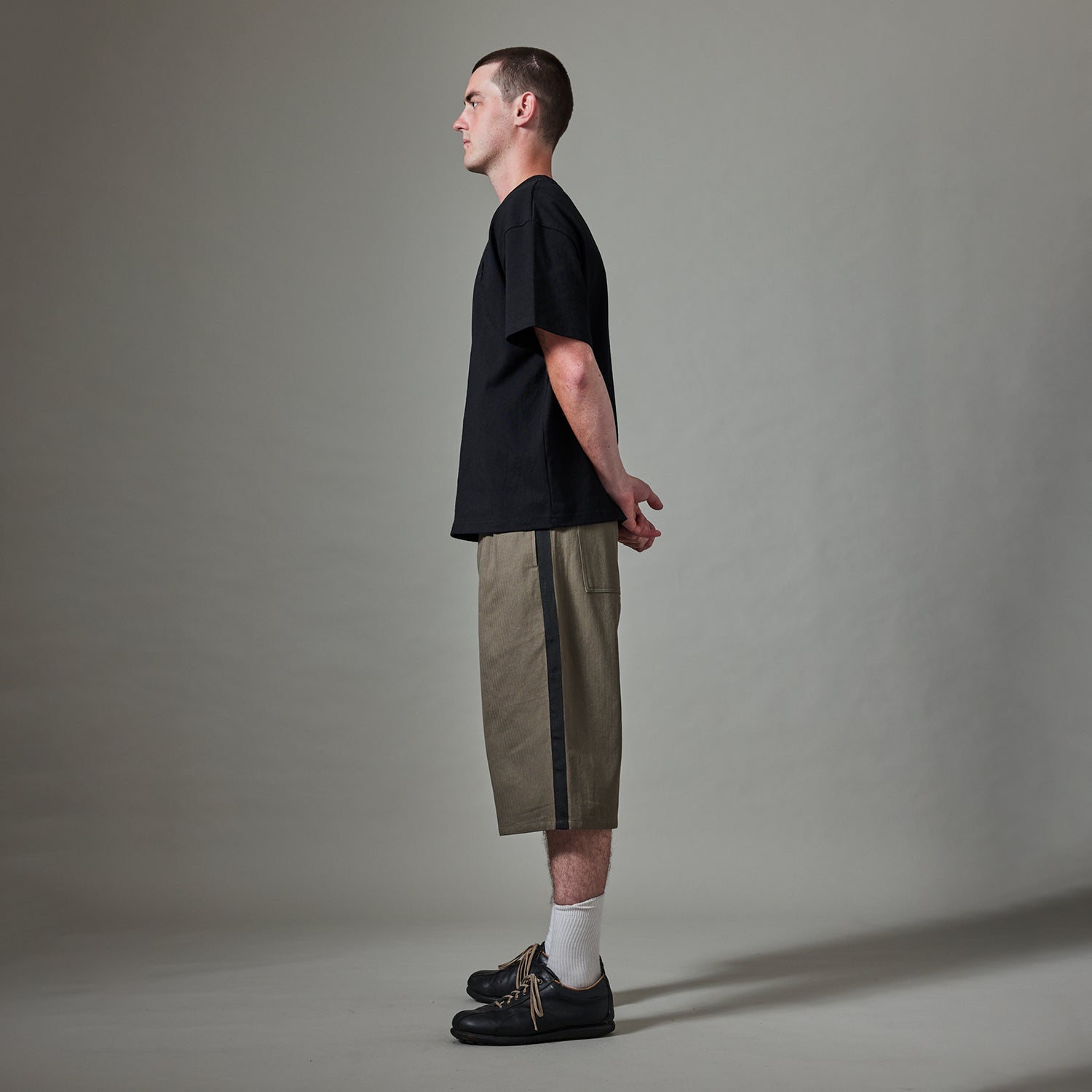 Pass~Port Herringbone Leagues Club Stripe Short - Olive / Black