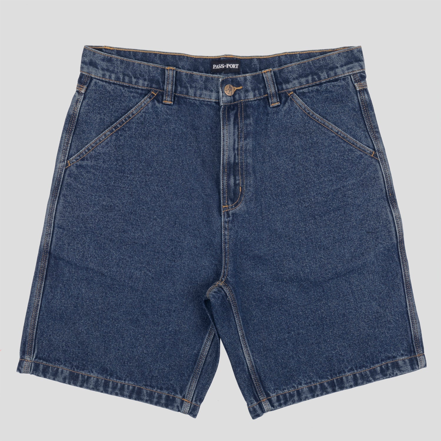 Pass~Port Workers Club Denim Jean Short - Washed Dark Indigo