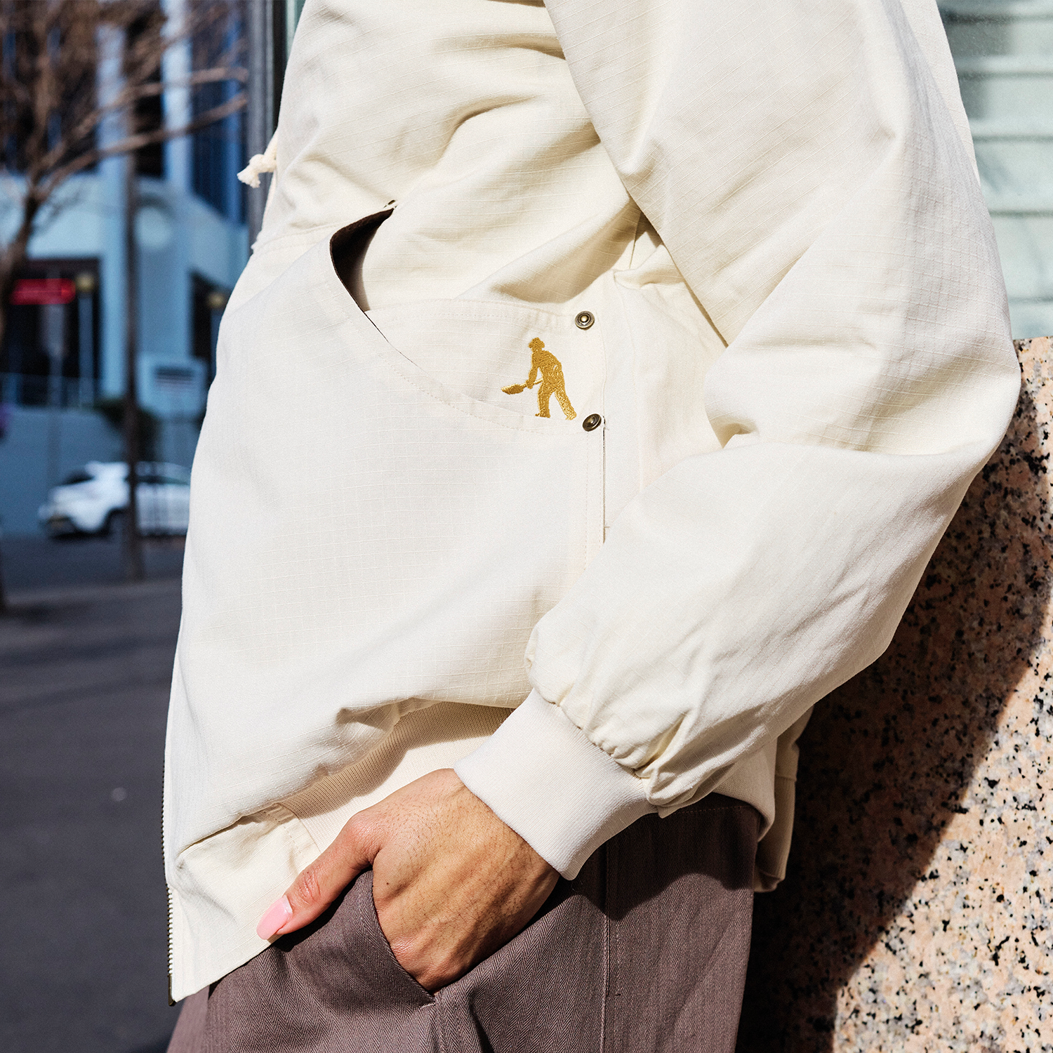 Pass~Port Diggers Club Ripstop Zip Hood - Bone