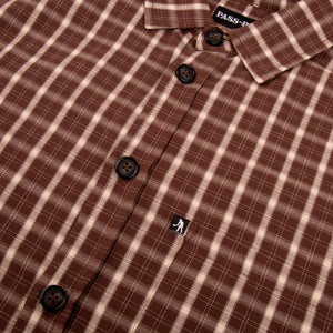 PASS~PORT "WORKERS CHECK" L/S SHIRT BROWN