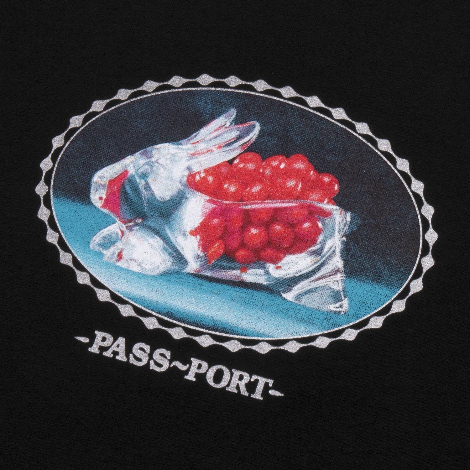 Pass~Port Crystal Bunny Tee - Black