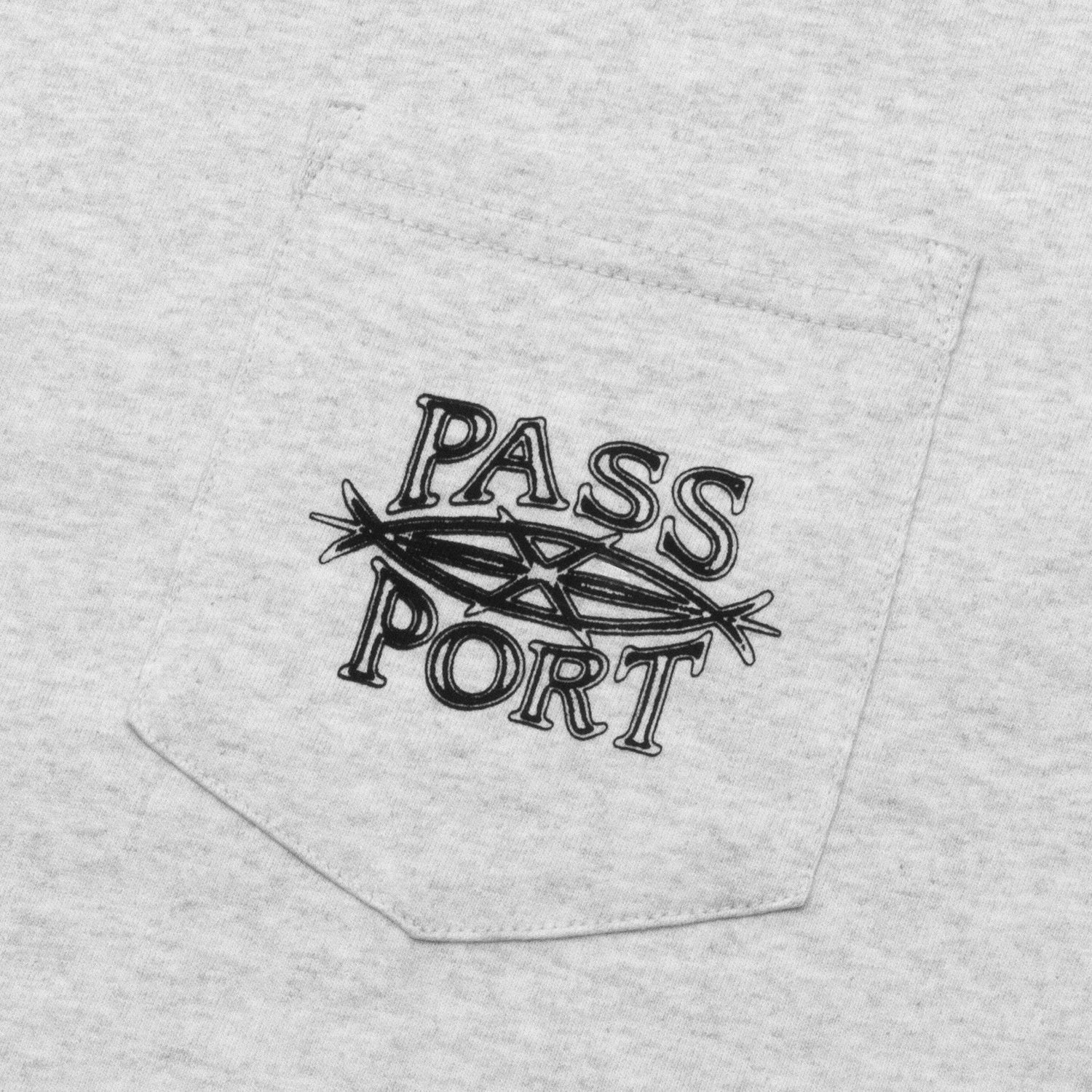 Pass~Port Lasso Pocket Tee - Ash Heather