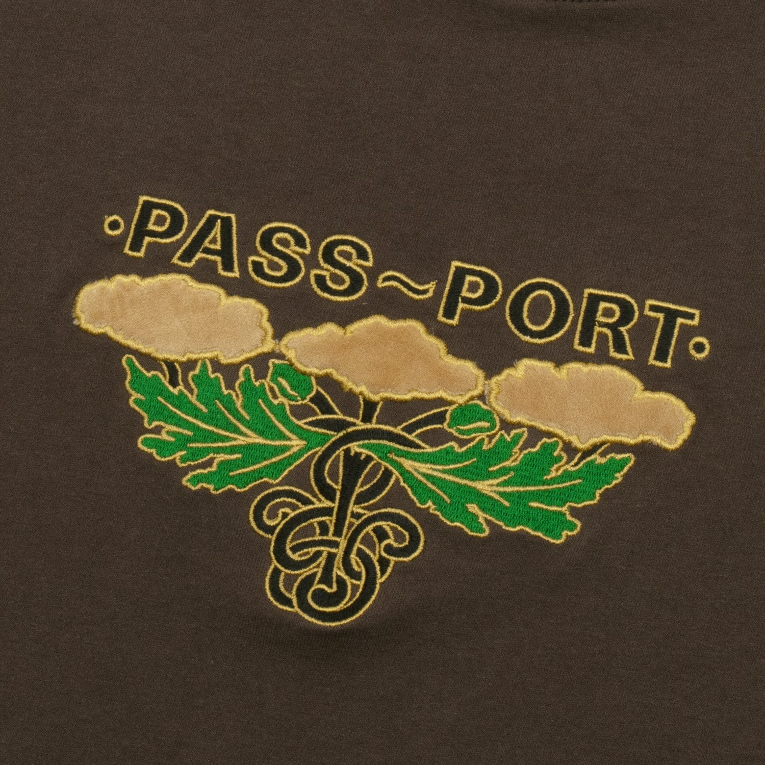 Pass~Port Emblem Appliqué Tee - Bark
