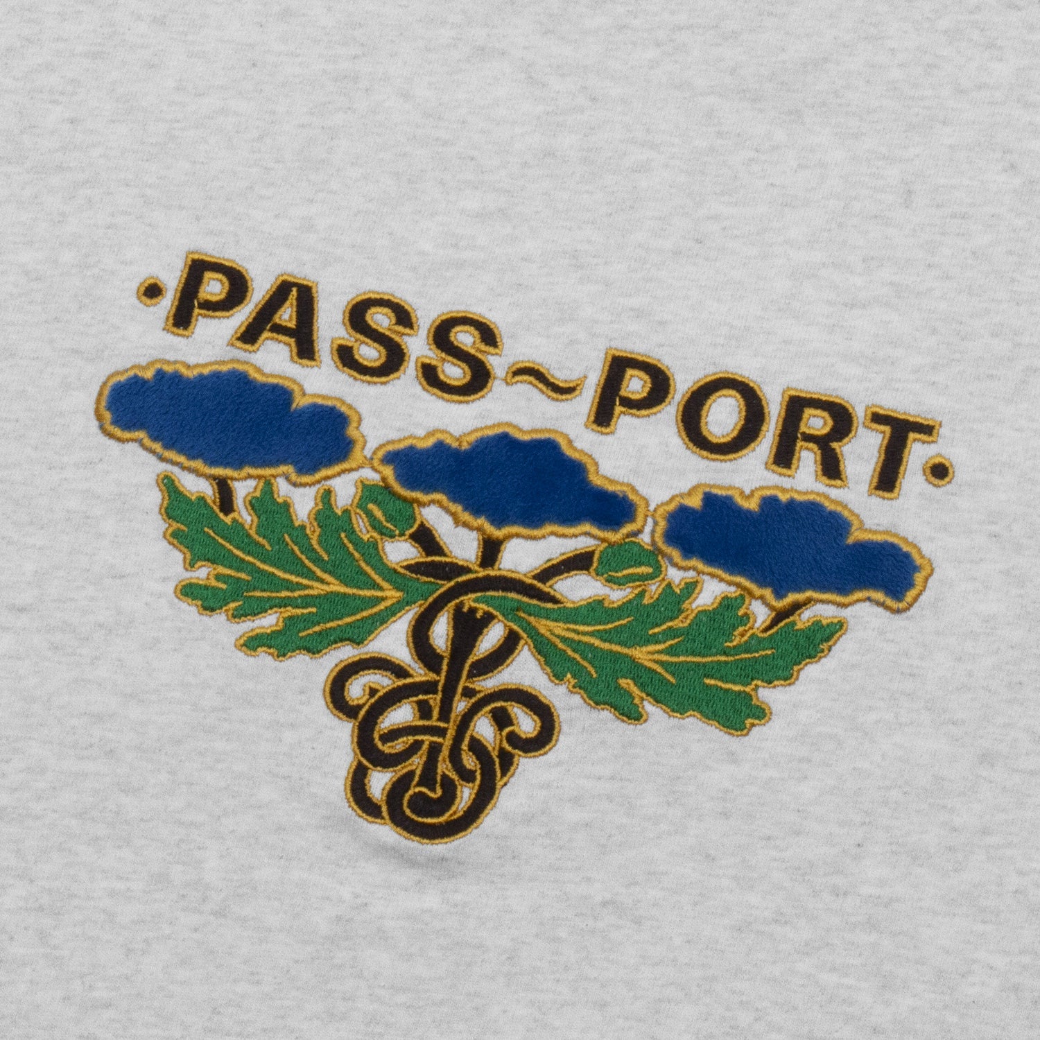 Pass~Port Emblem Appliqué Tee - Ash Heather