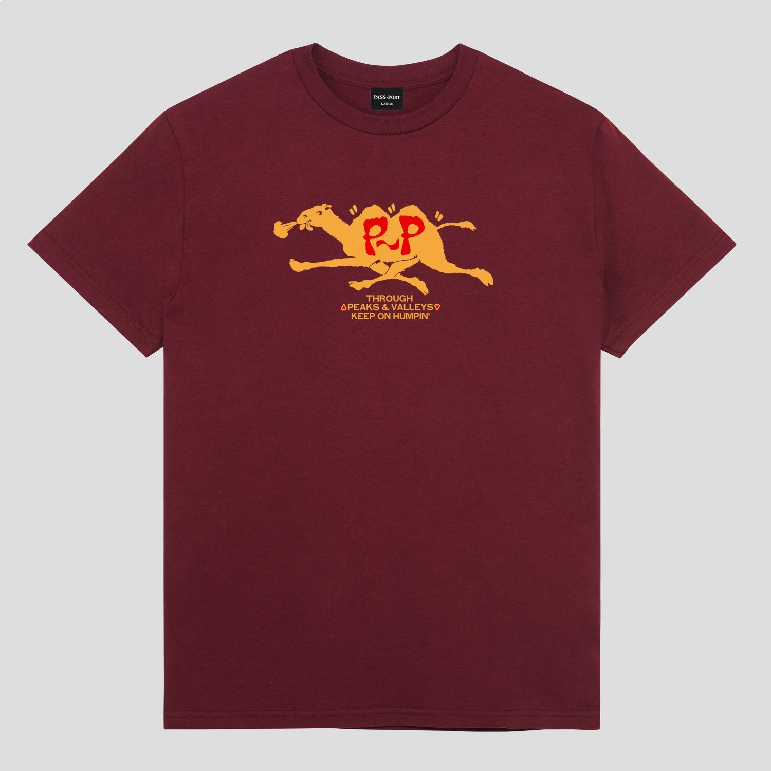 Pass~Port Peaks & Valleys Tee - Maroon