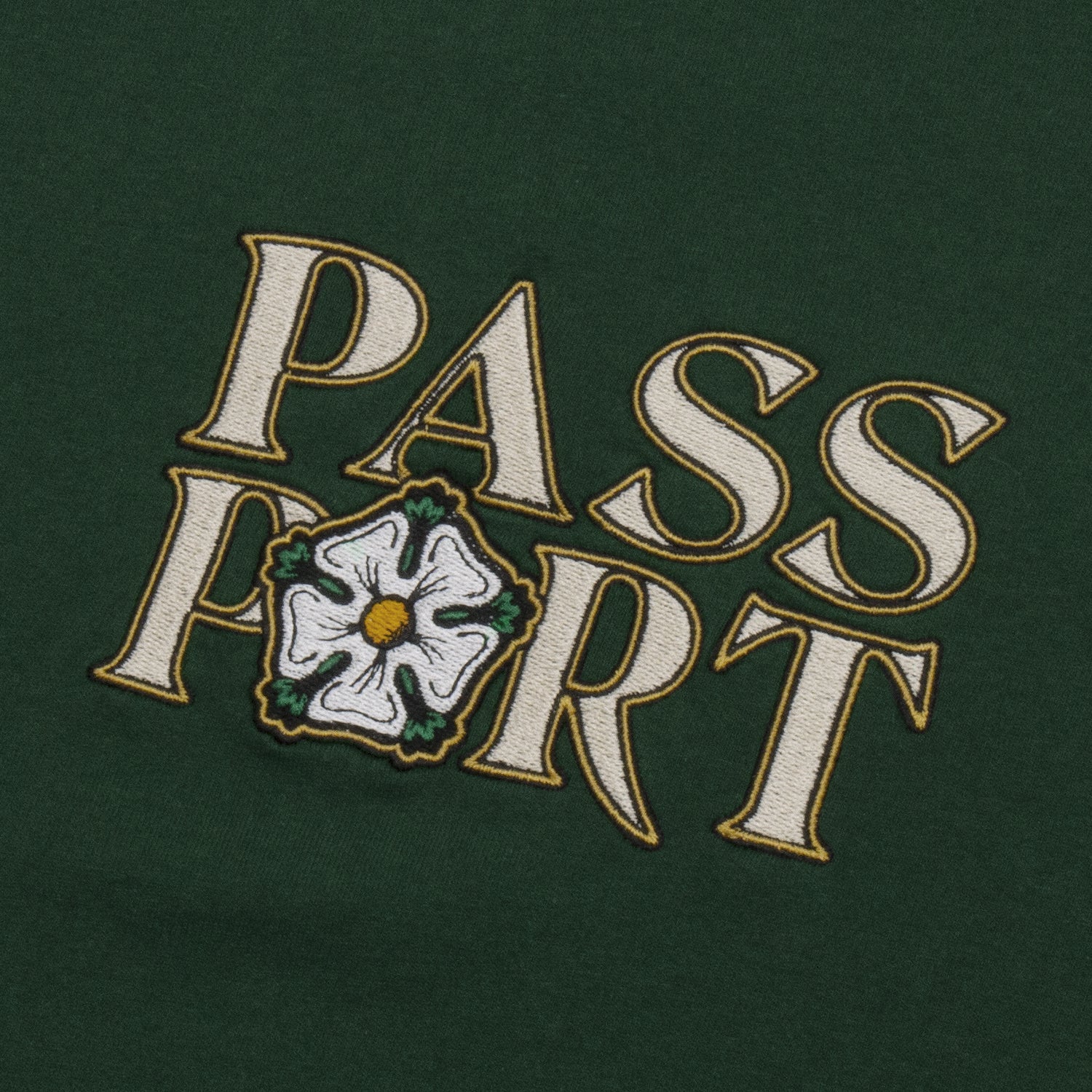 Pass~Port Rosa Embroidery Tee - Forest Green