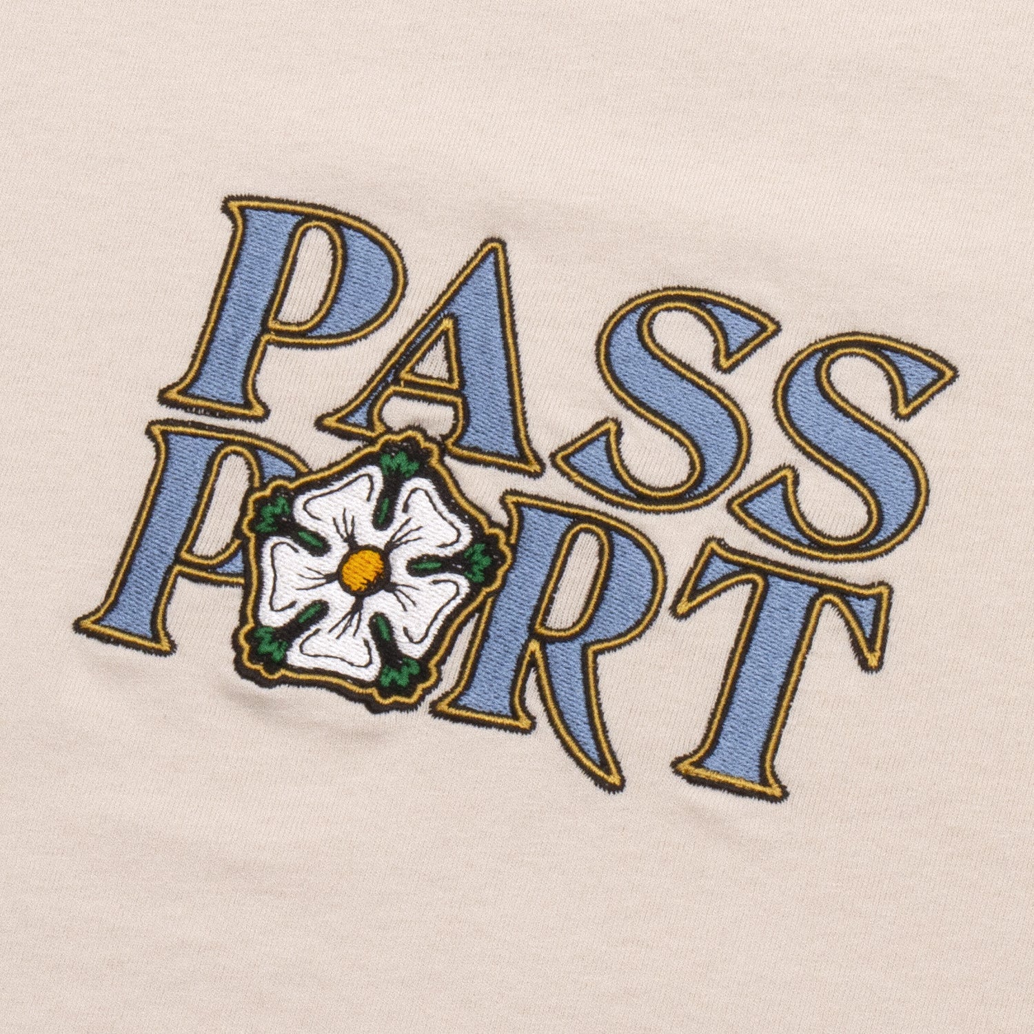 Pass~Port Rosa Embroidery Tee - Natural