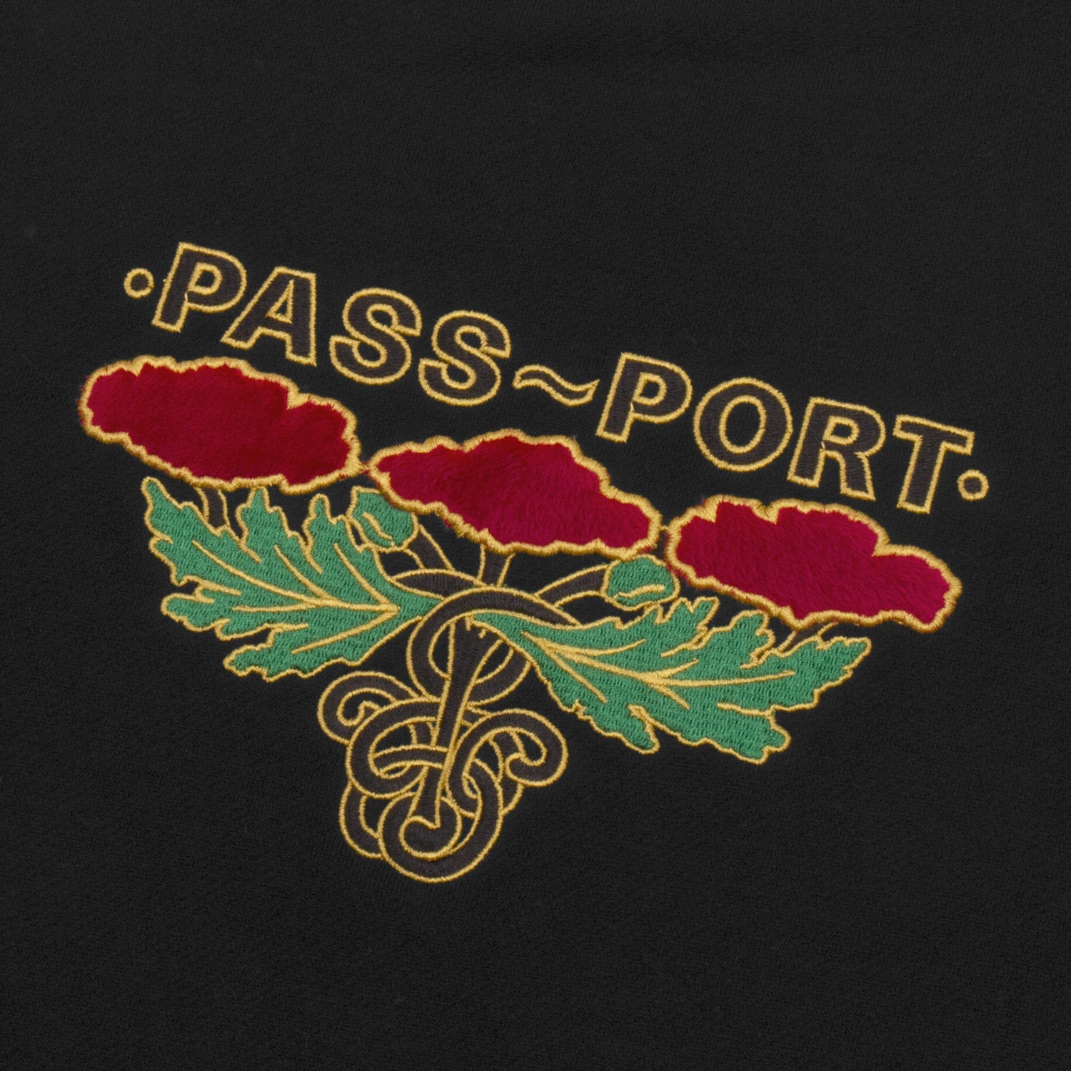 Pass~Port Emblem Appliqué Sweater - Black