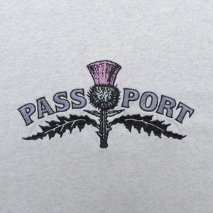 Pass~Port Thistle Embroidery Tee - Ash