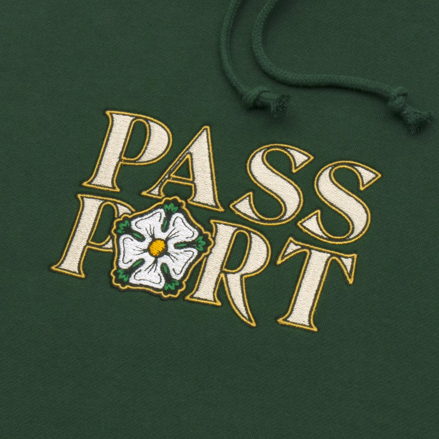 Pass~Port Rosa Embroidery Hoodie - Forest Green